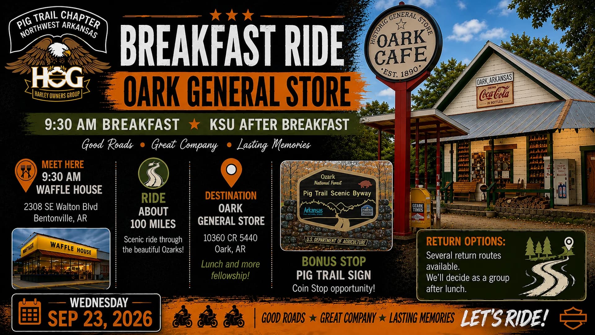 Breakfast Ride Sept. 2026